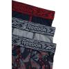 imageReebok Boys Boxer Briefs  3 Pack Athletic Performance Stretch Long Leg Underwear Boxers for Boys with Support Pouch 618PrintMaritime BlueLight Grey