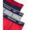 imageReebok Boys Boxer Briefs  3 Pack Athletic Performance Stretch Long Leg Underwear Boxers for Boys with Support Pouch 618RedLight GreyNavy