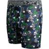 imageReebok Boys Boxer Briefs  3 Pack Performance Stretch Athletic Long Leg Underwear Boxers for Boys with Support Pouch 618Black PrintBlackGreen