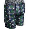 imageReebok Boys Boxer Briefs  3 Pack Performance Stretch Athletic Long Leg Underwear Boxers for Boys with Support Pouch 618Black PrintBlackGreen