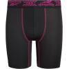 imageReebok Boys Boxer Briefs  3 Pack Performance Stretch Athletic Long Leg Underwear Boxers for Boys with Support Pouch 618Black StripeGreyBlack