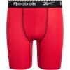 imageReebok Boys Boxer Briefs  3 Pack Performance Stretch Athletic Long Leg Underwear Boxers for Boys with Support Pouch 618BlackRed PrintRedBlack