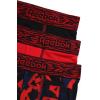 imageReebok Boys Boxer Briefs  3 Pack Performance Stretch Athletic Long Leg Underwear Boxers for Boys with Support Pouch 618Red PrintBlackRed