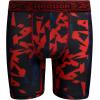 imageReebok Boys Boxer Briefs  3 Pack Performance Stretch Athletic Long Leg Underwear Boxers for Boys with Support Pouch 618Red PrintBlackRed