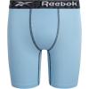 imageReebok Boys Boxer Briefs  3 Pack Performance Stretch Athletic Long Leg Underwear Boxers for Boys with Support Pouch 618Sky BlueBlackLegion Blue