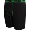 imageReebok Boys Boxer Briefs  3 Pack Performance Stretch Athletic Long Leg Underwear Boxers for Boys with Support Pouch 618Solid Black With Contrast