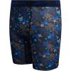 imageReebok Boys Boxer Briefs  3 Pack Performance Stretch Athletic Long Leg Underwear Boxers for Boys with Support Pouch 618Stone GreySurf the WebBlack Print