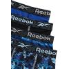 imageReebok Boys Boxer Briefs  4 Pack Performance Stretch Breathable Athletic Underwear Boxers for Boys Sizes 618Black PrintBlueBlackBlue Print