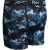 imageReebok Boys Boxer Briefs  4 Pack Performance Stretch Breathable Athletic Underwear Boxers for Boys Sizes 618Black PrintBlueBlackBlue Print