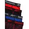 imageReebok Boys Boxer Briefs  4 Pack Performance Stretch Breathable Athletic Underwear Boxers for Boys Sizes 618Black PrintBlueBlackRed