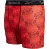 imageReebok Boys Boxer Briefs  4 Pack Performance Stretch Breathable Athletic Underwear Boxers for Boys Sizes 618Black PrintChinese RedTangerine Print
