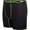 imageReebok Boys Boxer Briefs  4 Pack Performance Stretch Breathable Athletic Underwear Boxers for Boys Sizes 618Black With Contrast