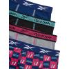 imageReebok Boys Boxer Briefs  4 Pack Performance Stretch Breathable Athletic Underwear Boxers for Boys Sizes 618Blue DepthsBlackStone GreyRasberry Print
