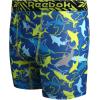 imageReebok Boys Boxer Briefs  4 Pack Performance Stretch Breathable Athletic Underwear Boxers for Boys Sizes 618GreyBlackBright YellowBlue Print
