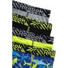 imageReebok Boys Boxer Briefs  4 Pack Performance Stretch Breathable Athletic Underwear Boxers for Boys Sizes 618GreyBlackBright YellowBlue Print
