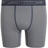 imageReebok Boys Boxer Briefs  4 Pack Performance Stretch Breathable Athletic Underwear Boxers for Boys Sizes 618Light GreyStone GreyMaritime BluePrint