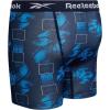imageReebok Boys Boxer Briefs  4 Pack Performance Stretch Breathable Athletic Underwear Boxers for Boys Sizes 618Maritime Blue PrintStone GreyAtomic Blue Print