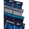imageReebok Boys Boxer Briefs  4 Pack Performance Stretch Breathable Athletic Underwear Boxers for Boys Sizes 618Maritime Blue PrintStone GreyAtomic Blue Print