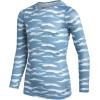 imageReebok Girls Base Layer Set  2 Piece Performance Long Sleeve TShirt and Long Tights Leggings  Underlayer for Girls 614Blue Print