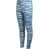 imageReebok Girls Base Layer Set  2 Piece Performance Long Sleeve TShirt and Long Tights Leggings  Underlayer for Girls 614Blue Print