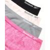 imageReebok Girls Boyshorts Underwear  4 Pack Soft Seamless Girls Panties Boy Shorts  Breathable Panties 616RosePinkGreyBlack
