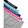imageReebok Girls Boyshorts Underwear  5 Pack Soft Breathable Panties Boy Shorts Seamless Underwear for Girls Sizes 616Sharkskin JacquardDenimRoseBlackBlue