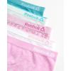 imageReebok Girls Boyshorts Underwear  5 Pack Soft Breathable Panties Boy Shorts Seamless Underwear for Girls Sizes 616TurquoiseWhitePink PrintWhitePink Jacquard