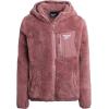 imageReebok Girls Fleece Jacket  Full Zip Sherpa Fleece Hooded Sweatshirt Jacket  Faux Fur Teddy Coat for Girls 716Dusty Rose Pink