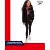 imageReebok Girls Fleece Jacket  Full Zip Sherpa Fleece Hooded Sweatshirt Jacket  Faux Fur Teddy Coat for Girls 716Jet Black