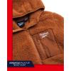 imageReebok Girls Fleece Jacket  Full Zip Sherpa Fleece Hooded Sweatshirt Jacket  Faux Fur Teddy Coat for Girls 716Khaki