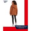 imageReebok Girls Fleece Jacket  Full Zip Sherpa Fleece Hooded Sweatshirt Jacket  Faux Fur Teddy Coat for Girls 716Khaki