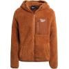 imageReebok Girls Fleece Jacket  Full Zip Sherpa Fleece Hooded Sweatshirt Jacket  Faux Fur Teddy Coat for Girls 716Khaki