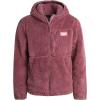 imageReebok Girls Fleece Jacket  Full Zip Sherpa Fleece Hooded Sweatshirt Jacket  Faux Fur Teddy Coat for Girls 716Rose Pink