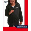 imageReebok Girls Fleece Jacket  Polar Fleece Hoodie Sweatshirt Jacket  Lightweight Coat for Girls 416Jet Black