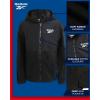 imageReebok Girls Fleece Jacket  Polar Fleece Hoodie Sweatshirt Jacket  Lightweight Coat for Girls 416Jet Black