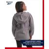 imageReebok Girls Fleece Jacket  Polar Fleece Hoodie Sweatshirt Jacket  Lightweight Coat for Girls 416Med Grey