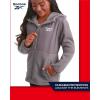 imageReebok Girls Fleece Jacket  Polar Fleece Hoodie Sweatshirt Jacket  Lightweight Coat for Girls 416Med Grey