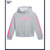 imageReebok Girls Jogger Set  2 Piece Matching Sweat Set with Pullover Hoodies and Athletic Joggers for GirlsLight Grey Heather