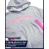 imageReebok Girls Jogger Set  2 Piece Matching Sweat Set with Pullover Hoodies and Athletic Joggers for GirlsLight Grey Heather