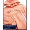 imageReebok Girls Jogger Set  2 Piece Matching Sweat Set with Pullover Hoodies and Athletic Joggers for GirlsPeach