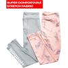 imageReebok Girls Leggings  2 Pack Active Performance Sports Tights Size 716Powder PinkHeather Grey