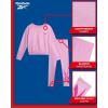 imageReebok Girls Pants Set  2 Piece Lightweight Long Sleeve Shirt and Girls Leggings Outfit  Breathable Athletic OutfitsPink