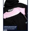imageReebok Girls Sweat Suit Set  3 Piece Matching Set with Short Sleeve Graphic Tee Sweatpants and Hoodies for Teen GirlsBlack