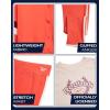 imageReebok Girls Sweat Suit Set  3 Piece Matching Set with Short Sleeve Graphic Tee Sweatpants and Hoodies for Teen GirlsCoral Cloud