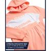 imageReebok Girls Sweat Suit Set  3 Piece Matching Set with Short Sleeve Graphic Tee Sweatpants and Hoodies for Teen GirlsPeach