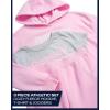 imageReebok Girls Sweat Suit Set  3 Piece Matching Set with Short Sleeve Graphic Tee Sweatpants and Hoodies for Teen GirlsPink
