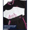 imageReebok Girls Sweat Suit Set  3 Piece Matching Set with Short Sleeve Graphic Tee Sweatpants and Hoodies for Teen GirlsPremium Black