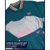 imageReebok Girls Sweat Suit Set  3 Piece Matching Set with Short Sleeve Graphic Tee Sweatpants and Hoodies for Teen GirlsTeal Blue