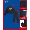 imageReebok Girls Sweatsuit Set  2 Piece Fleece Hoodie and Jogger Sweatpants Size 712Black
