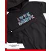 imageReebok Girls Sweatsuit Set  2 Piece Fleece Hoodie and Jogger Sweatpants Size 712Black Love